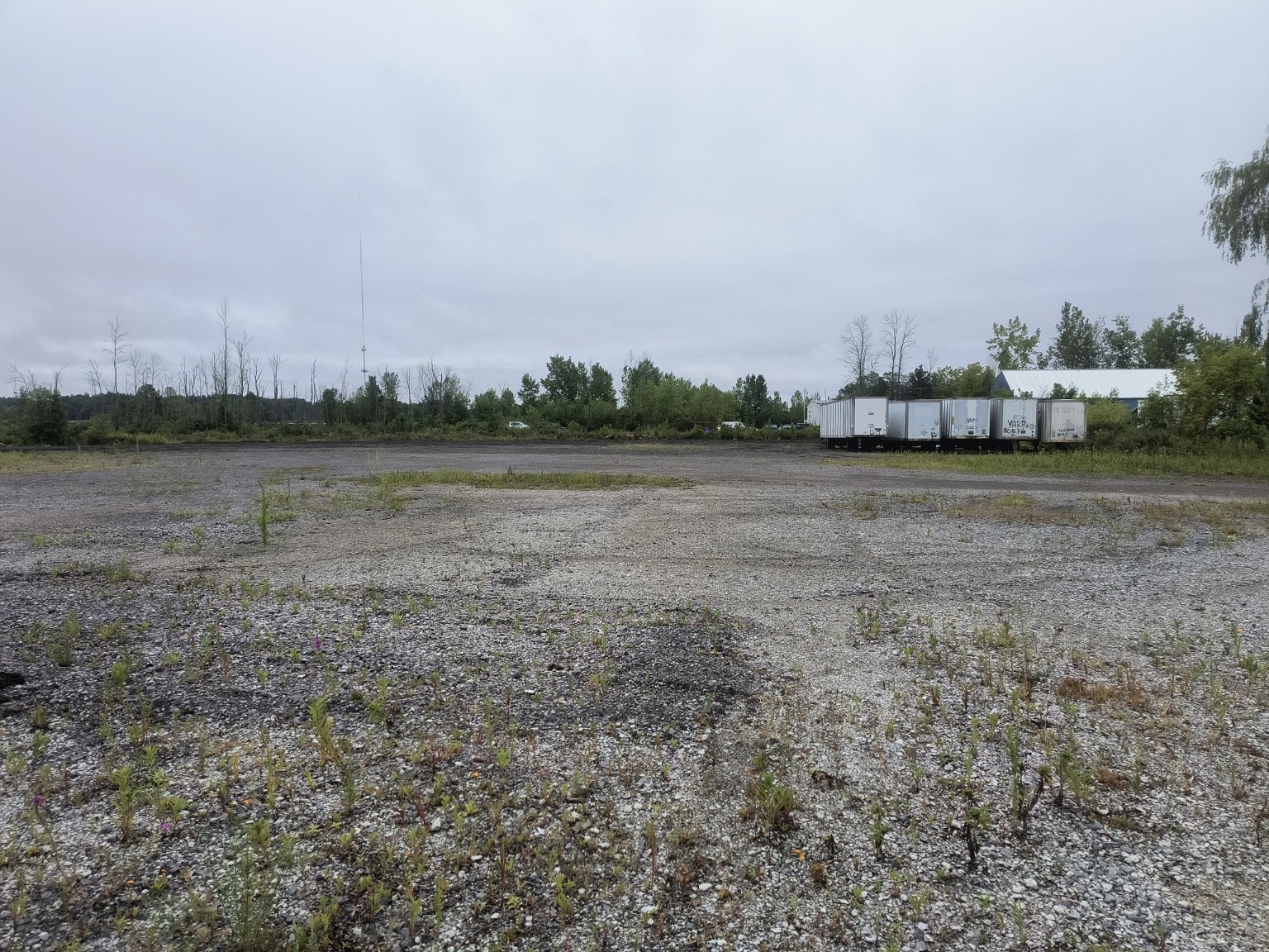 Large commercial parking area