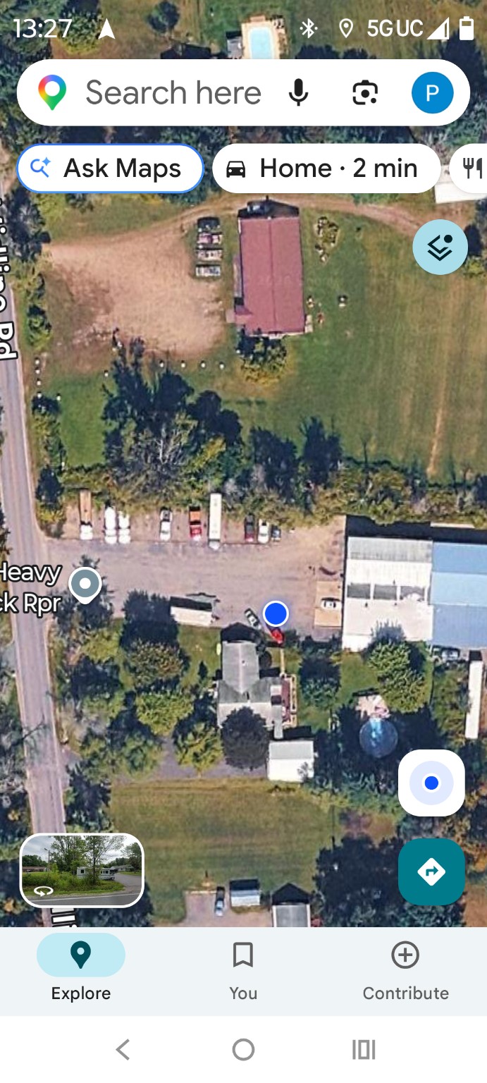 Aerial view of 1099 Midline Road